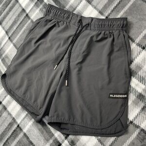 LEGENDS Shorts Mens Small Gray Luka Unlined Running Gym Athleisure Reflective 6"